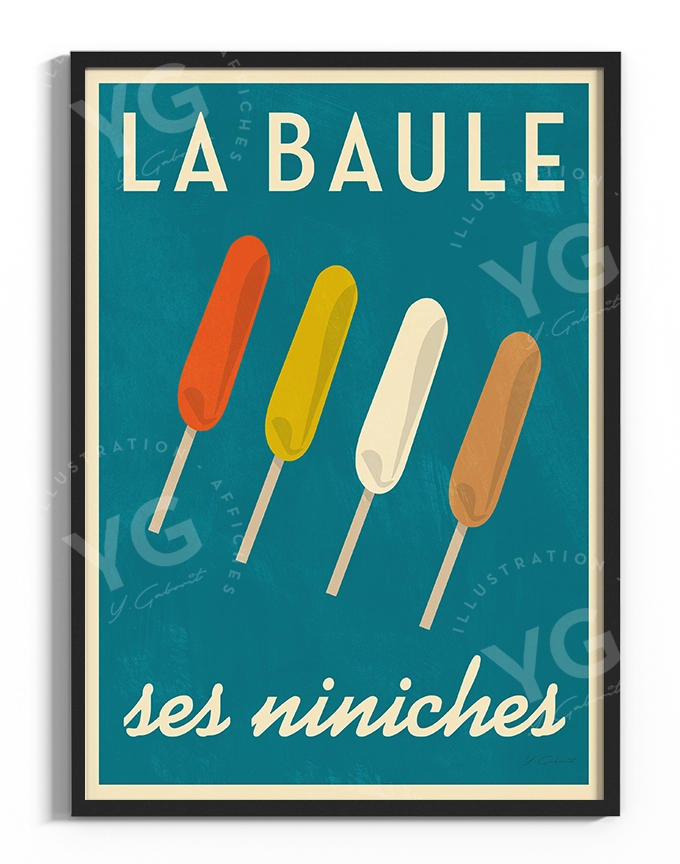 affiche-la-baule-les-niniches-vintage-yohan-gaborit