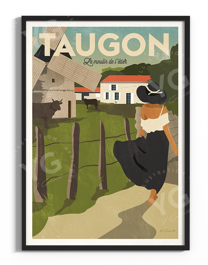 affiche-taugon-vintage-charente-maritime-yohan-gaborit