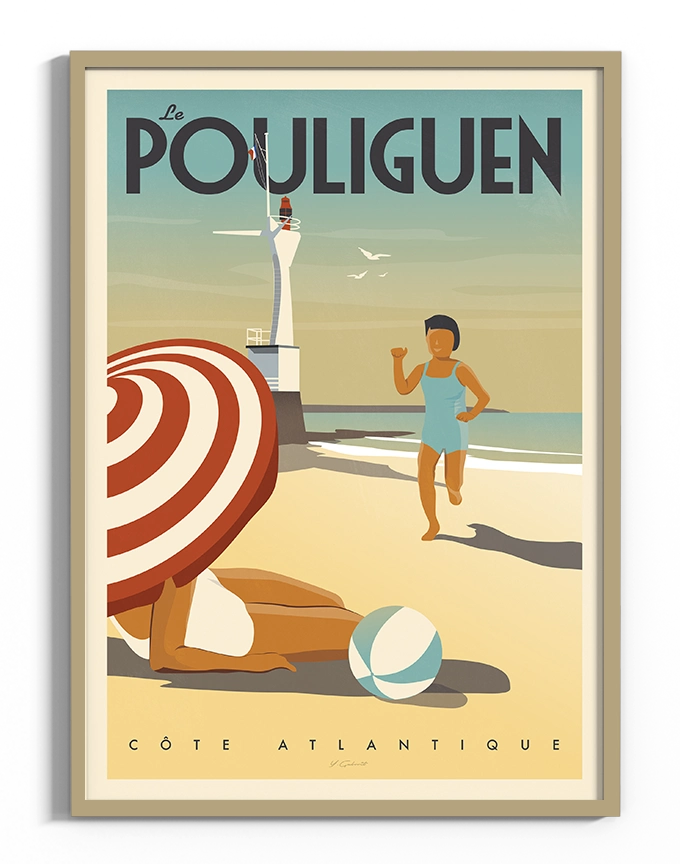 affiche-le-pouliguen-vintage-atlantique-yohan-gaborit