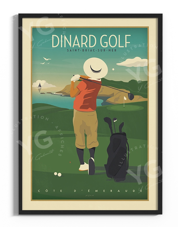 affiche-golf-dinard-saint-briac-vintage-yohan-gaborit