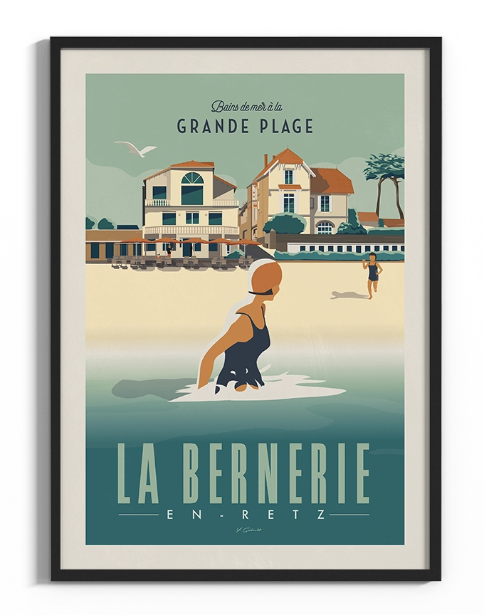 affiche-la-bernerie-en-retz-grande-plage-vintage-yohan-gaborit